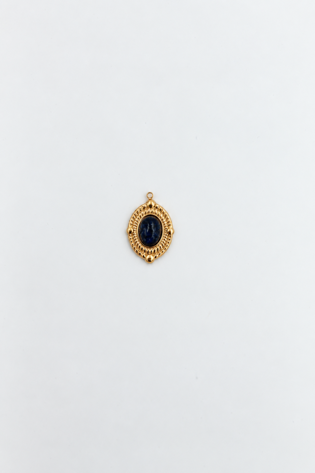 CHARM OVALE CON DETTAGLIO CORNICE E PIETRA LAPSLAZZULI Immagine principale del prodotto